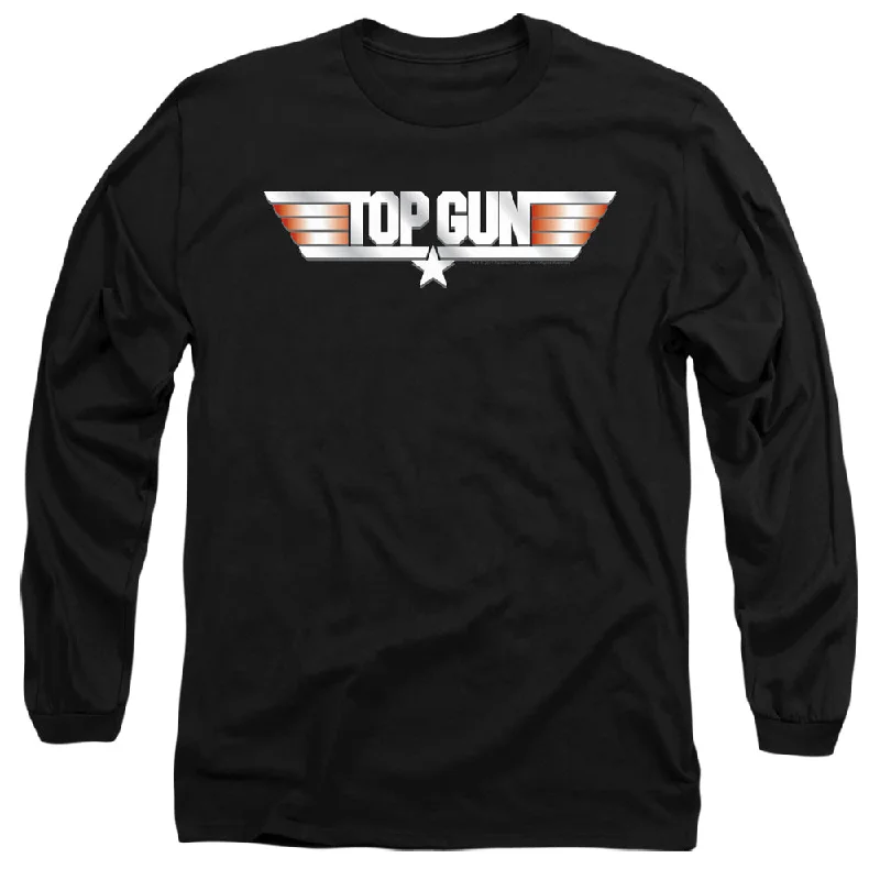 Special Price Top Gun Long Sleeve T-Shirt Logo Black Tee