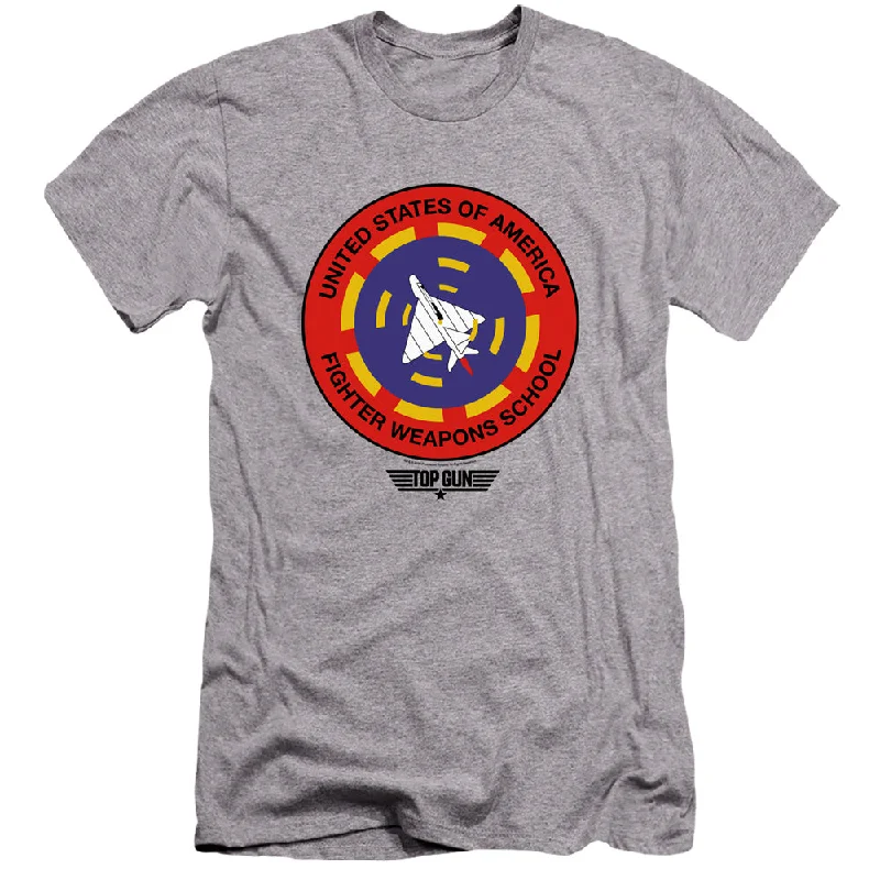 Price Meltdown Top Gun Premium Canvas T-Shirt Fighter Weapons School Heather Tee