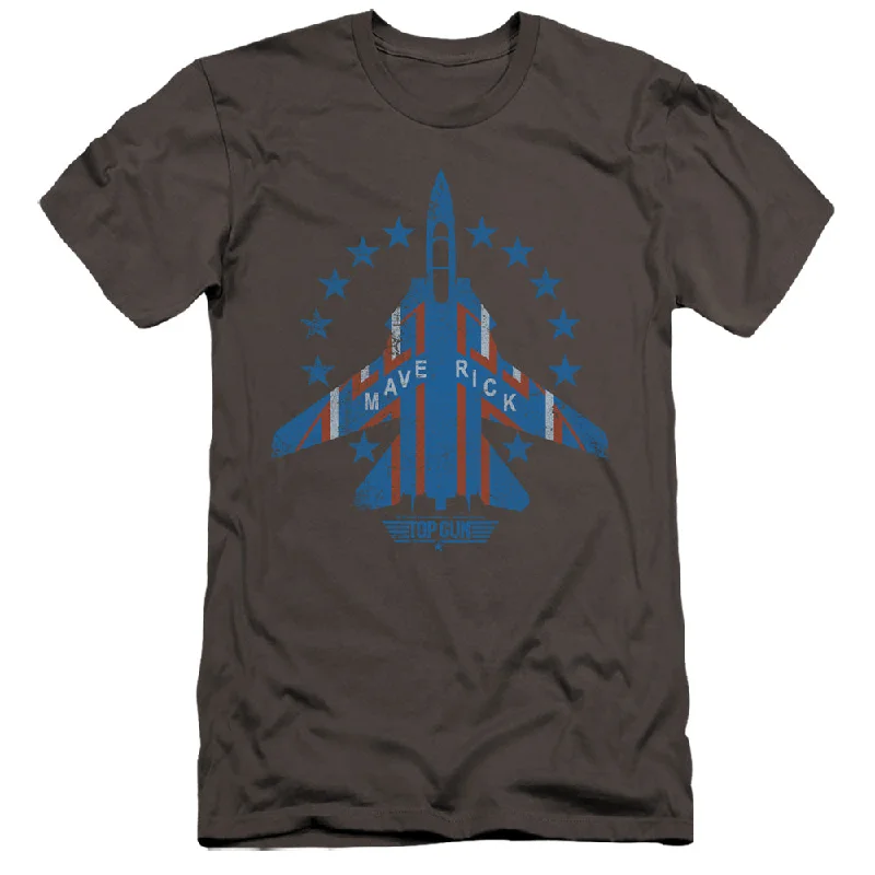 Major Savings Top Gun Premium Canvas T-Shirt Maverick F-14 Tomcat Charcoal Tee