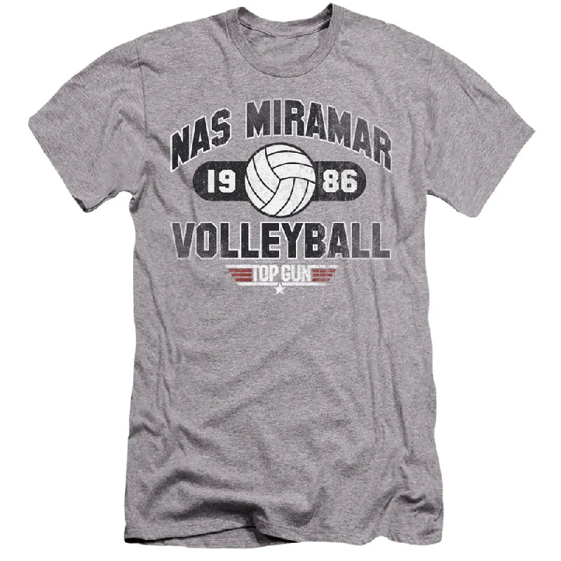 Act Fast Top Gun Premium Canvas T-Shirt Volleyball Heather Tee