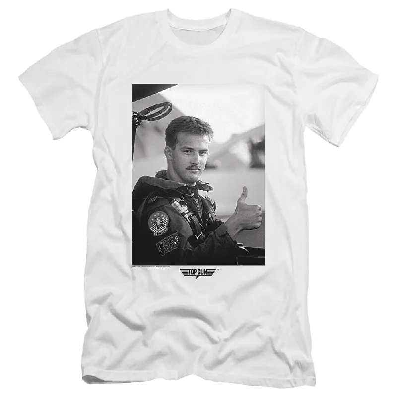 Today Only Top Gun Slim Fit T-Shirt Goose Portrait White Tee