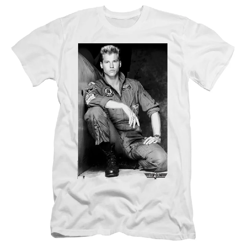 Early Access Top Gun Slim Fit T-Shirt Iceman Portrait White Tee
