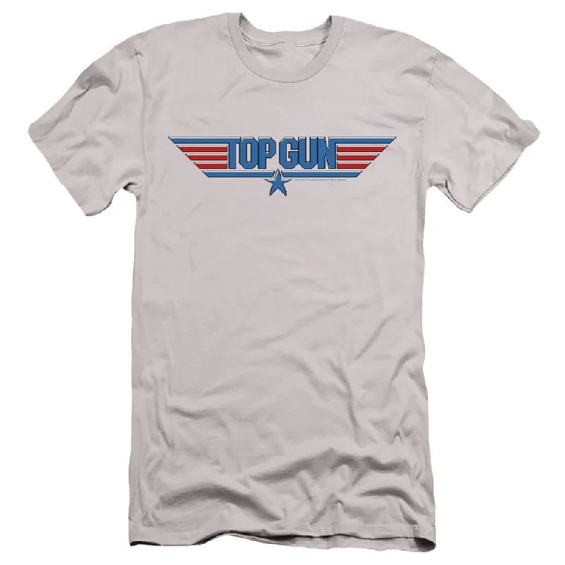 Price Rollback Top Gun Slim Fit T-Shirt Logo Silver Tee