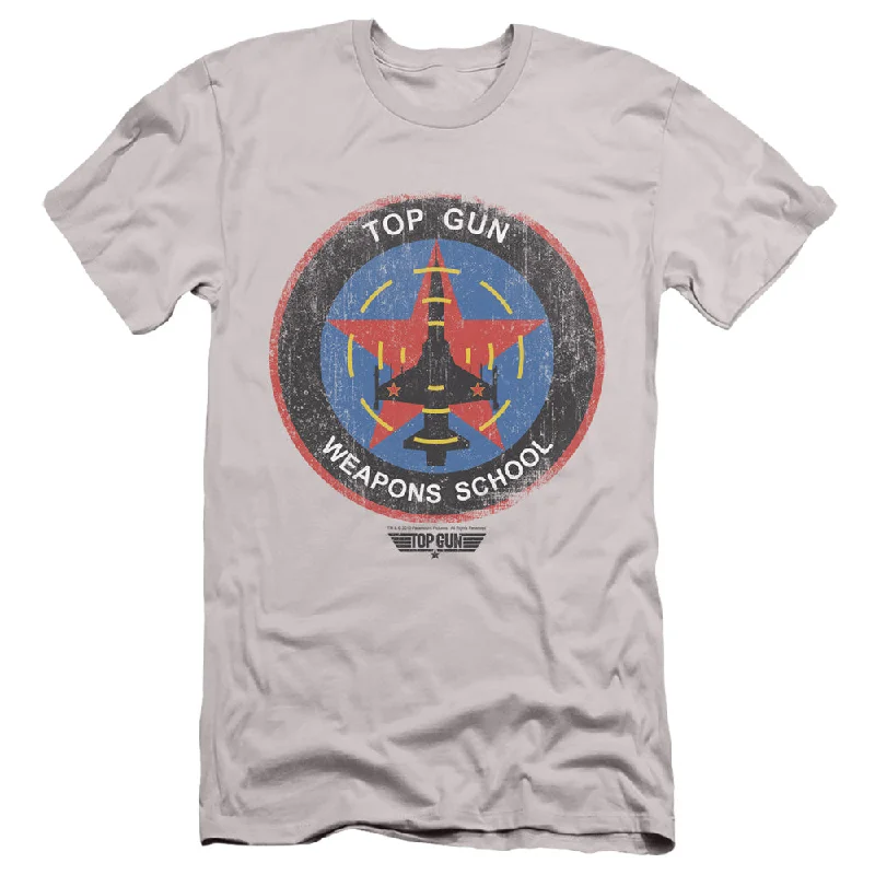 Reduced Prices Top Gun Slim Fit T-Shirt Weapons School Silver Tee