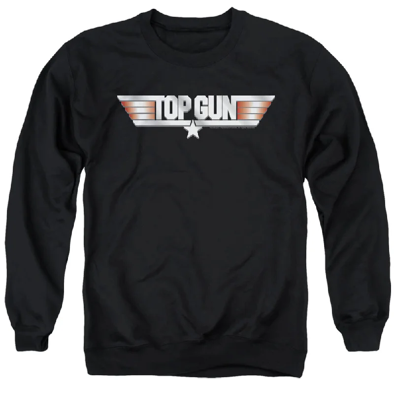 Special Discount Top Gun Sweatshirt Logo Black Pullover