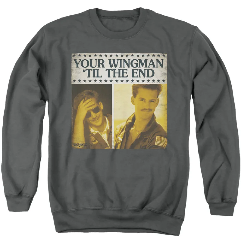 Limited Stock Top Gun Sweatshirt Wingman 'Til The End Charcoal Pullover