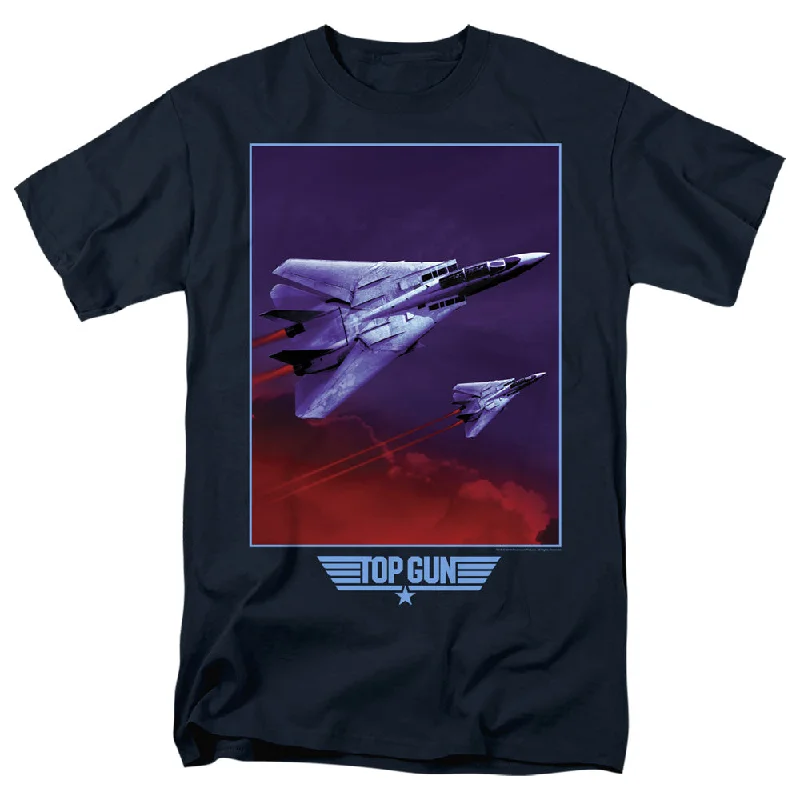 Best Bargains Top Gun T-Shirt F 14 Tomcat in Clouds Navy Tee