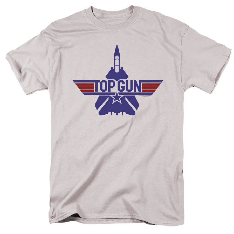 Price Smash Top Gun T-Shirt Logo F 14 Tomcat Silver Tee