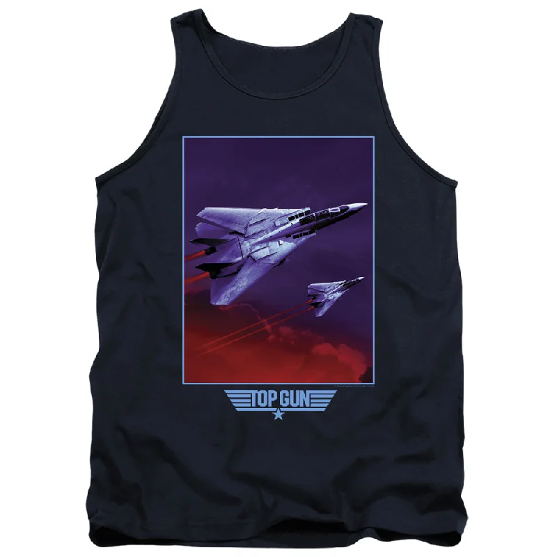 Deal Alert Top Gun Tanktop F 14 Tomcat in Clouds Navy Tank