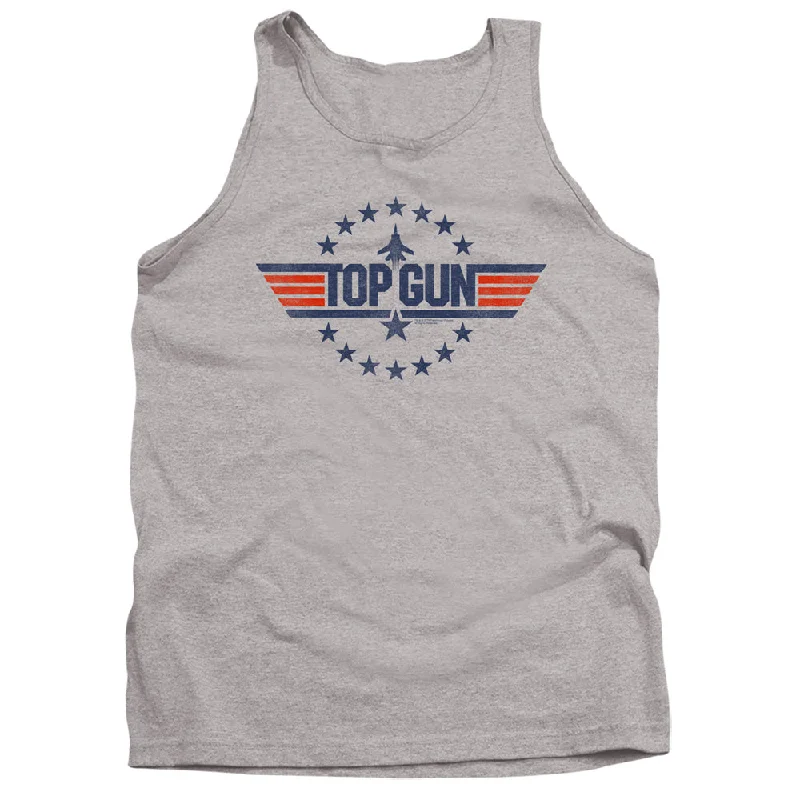 Stock Clearance Top Gun Tanktop Stars Logo Heather Tank