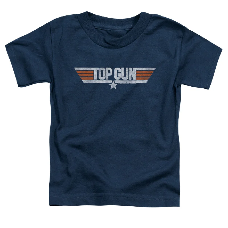 Deal Dash Top Gun Toddler T-Shirt Distressed Logo Navy Tee