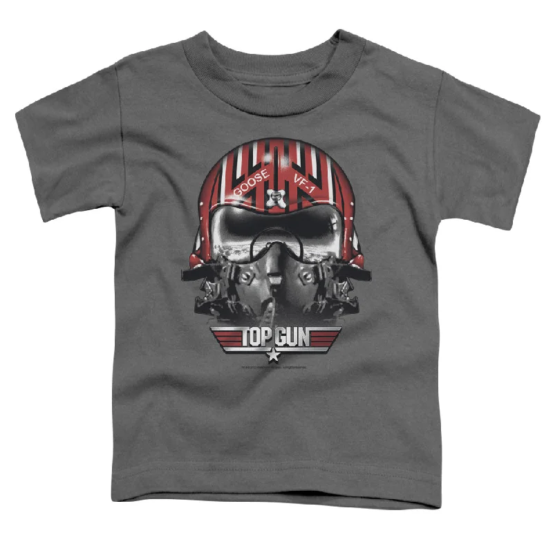 Major Savings Top Gun Toddler T-Shirt Goose Helmet Charcoal Tee