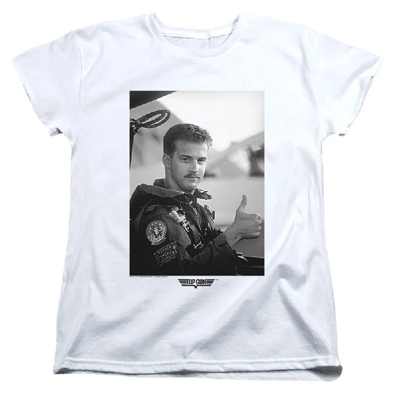Exclusive Deal Top Gun Womens T-Shirt Goose Portrait White Tee