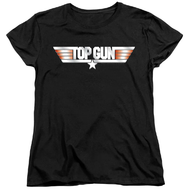 Stock Clearance Top Gun Womens T-Shirt Logo Black Tee