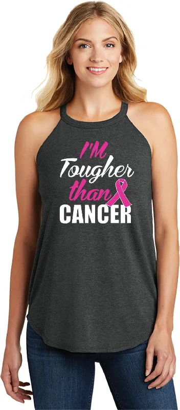 Don’t Miss Out Tougher Than Breast Cancer Ladies Tri Rocker Tanktop