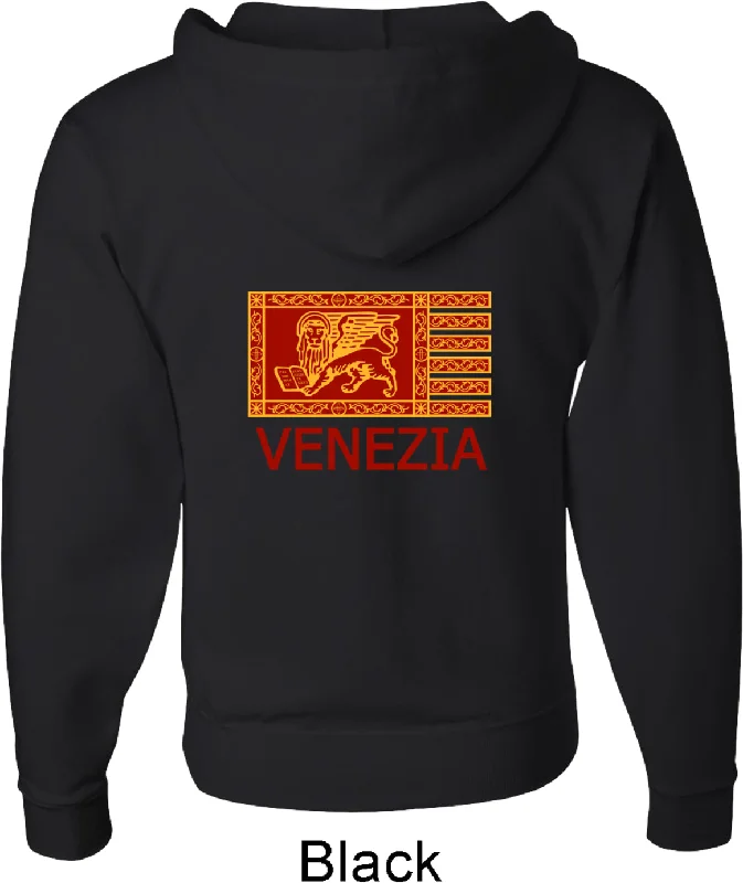 Limited Time Discount Venezia Flag Full Zip Hoodie Back Print