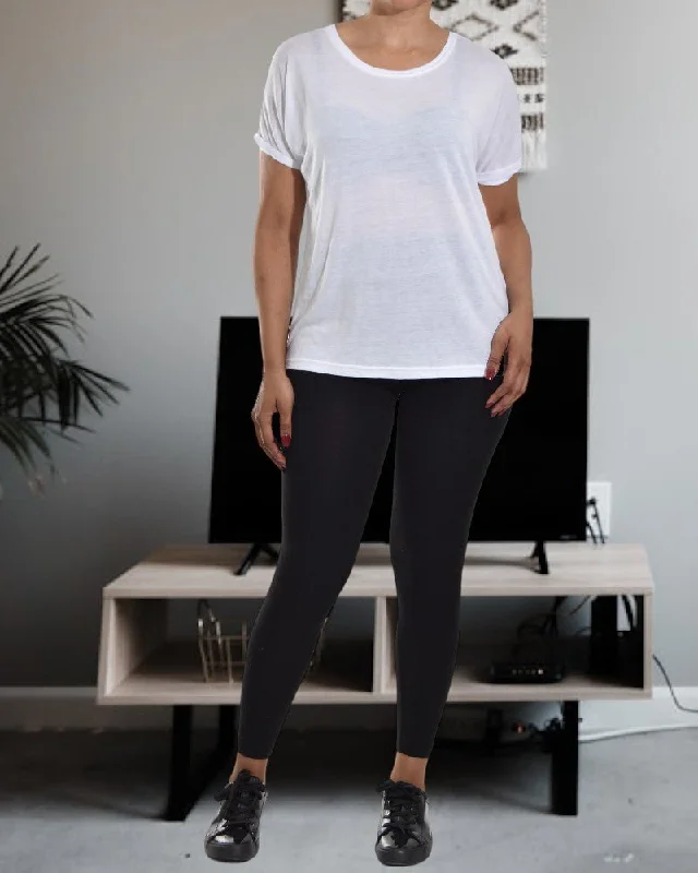 Price Drop White Plain Tee