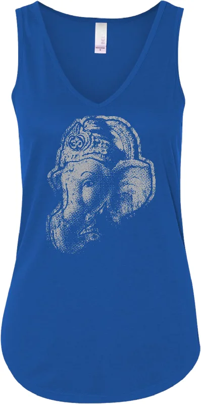 Hurry In Womens Yoga Tank Top Ganesha Profile Lightweight Flowy Tanktop