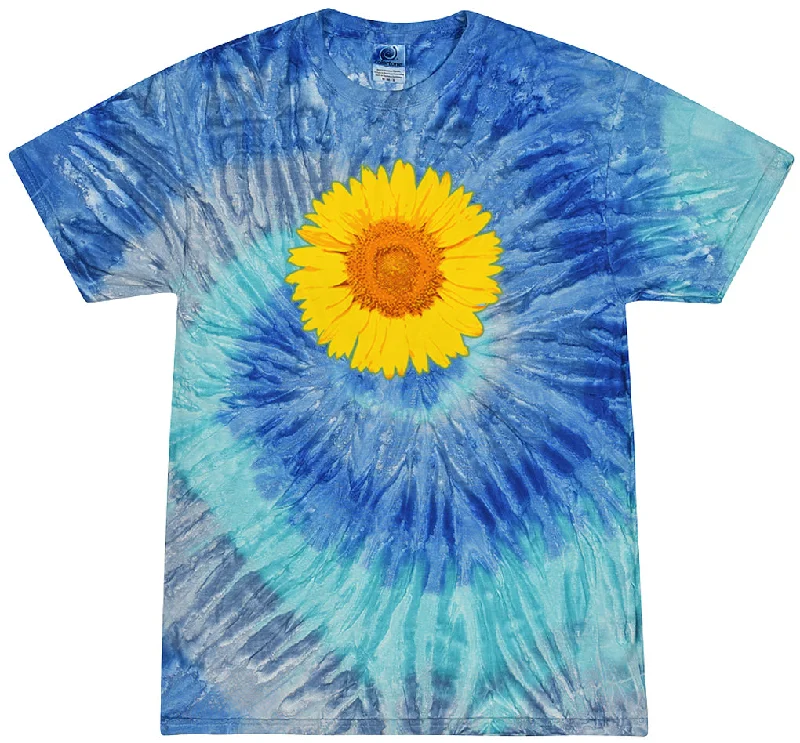 Bargain Prices Adult Sunflower Tie Dye Tee - Blue Jerry