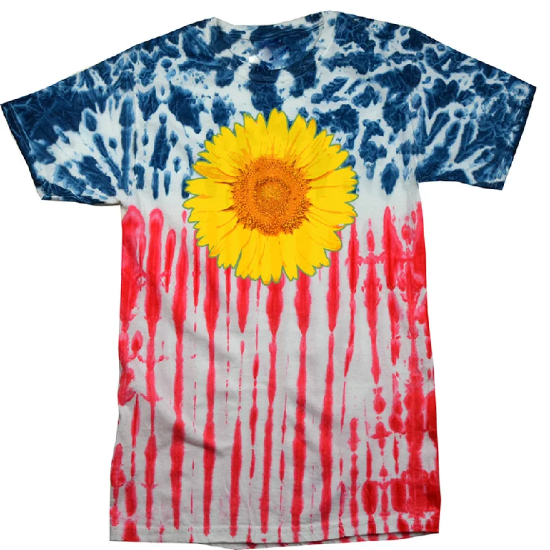Price Drop Alert Adult Sunflower Tie Dye Tee - Flag