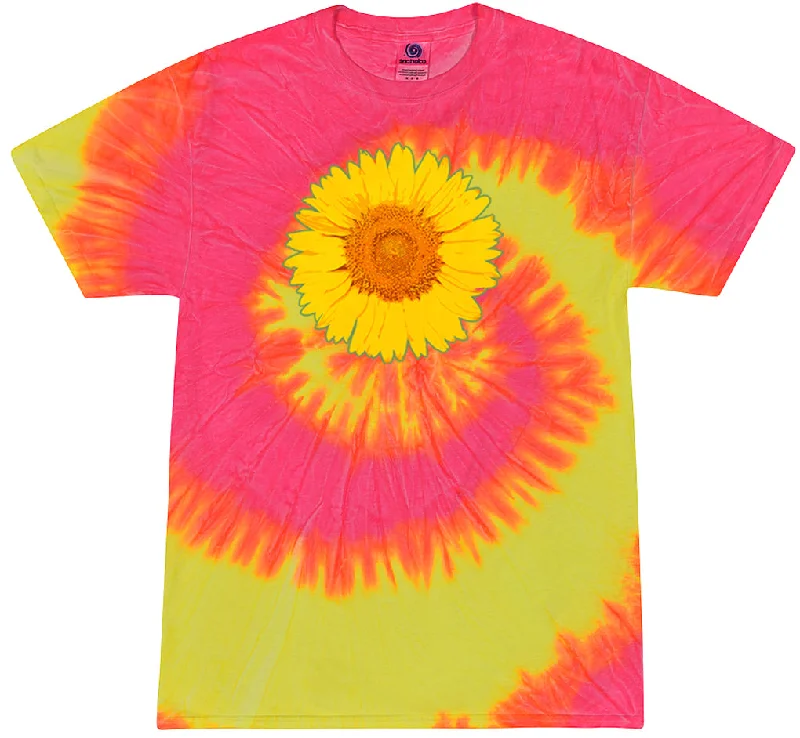 Savings Event Adult Sunflower Tie Dye Tee - Flo Swirl