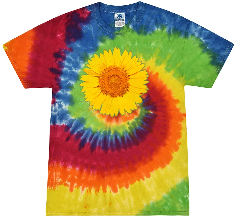 Price Fest Adult Sunflower Tie Dye Tee - Moondance