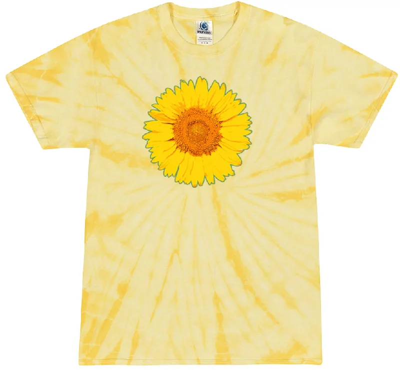 Super Sale Adult Sunflower Tie Dye Tee - Spider Dandelion Yellow