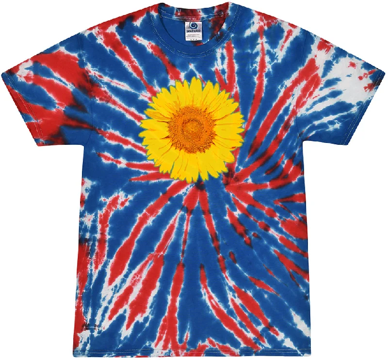 Warehouse Sale Adult Sunflower Tie Dye Tee - Union Jack