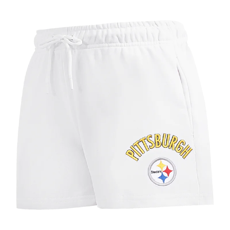 Buy Now NFL PITTSBURGH STEELERS CLASSIC WOMEN'S FLC SHORT (WHITE)